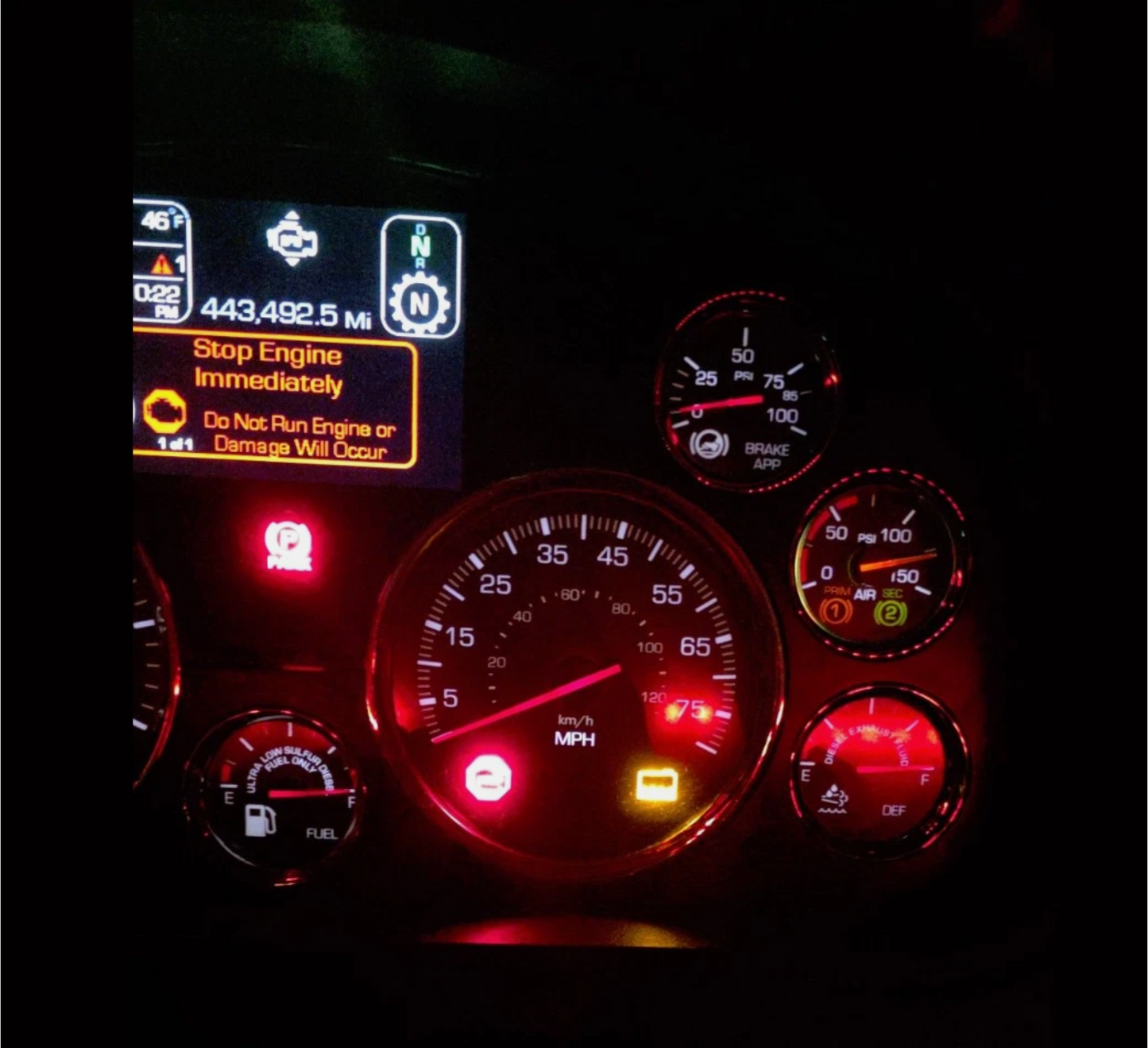 Kenworth Peterbilt Volvo VNL 3 pin coolant level sensor bypass "stop engine" FIX