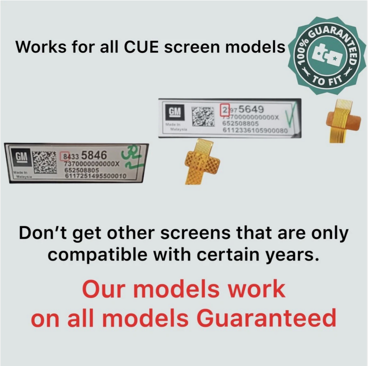 Cadillac CUE OEM ATS CTS ELR SRX XTS 2013 - 2020 All Years (TOUCH SCREEN ONLY!!)