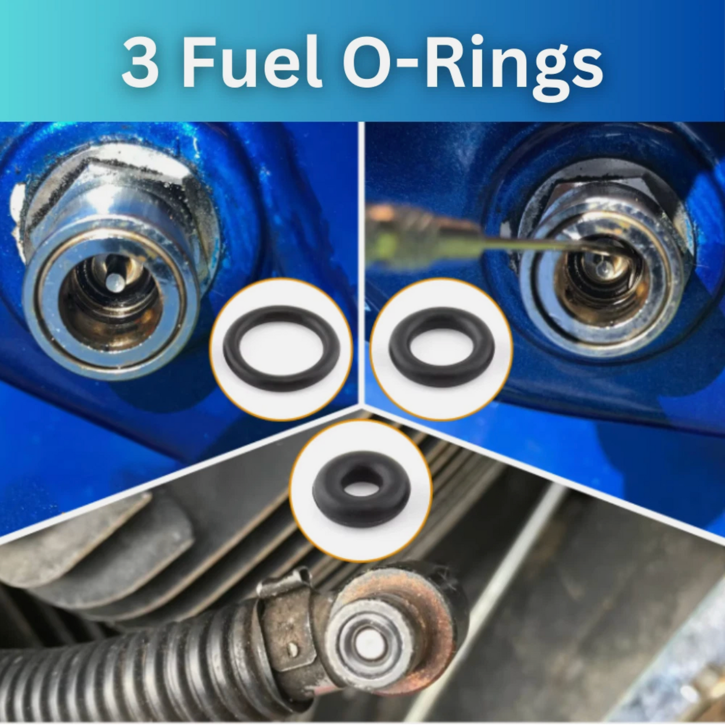Harley Davidson Fuel Line Delphi Quick Disconnect Repair O Ring Kit 3 Pieces