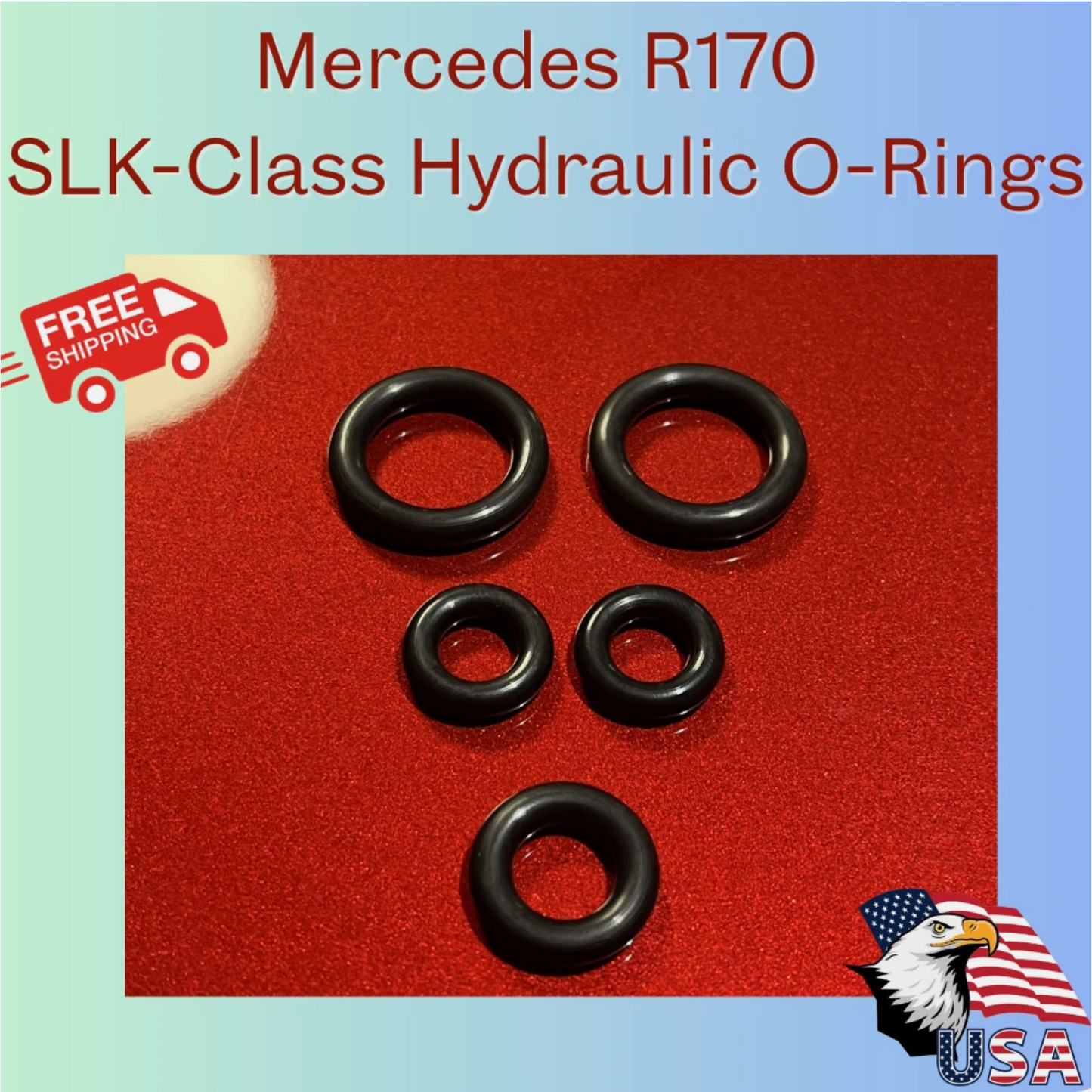 96-04 Mercedes SLK 230 320 R170 Convertible Top Hydraulic Cylinder O-ring Seals
