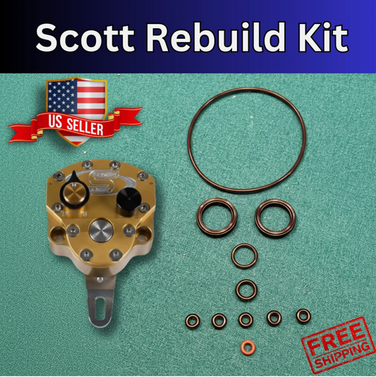 Improved O-rings For Scotts Steering Stabilizer Damper Rebuild Repair Kit