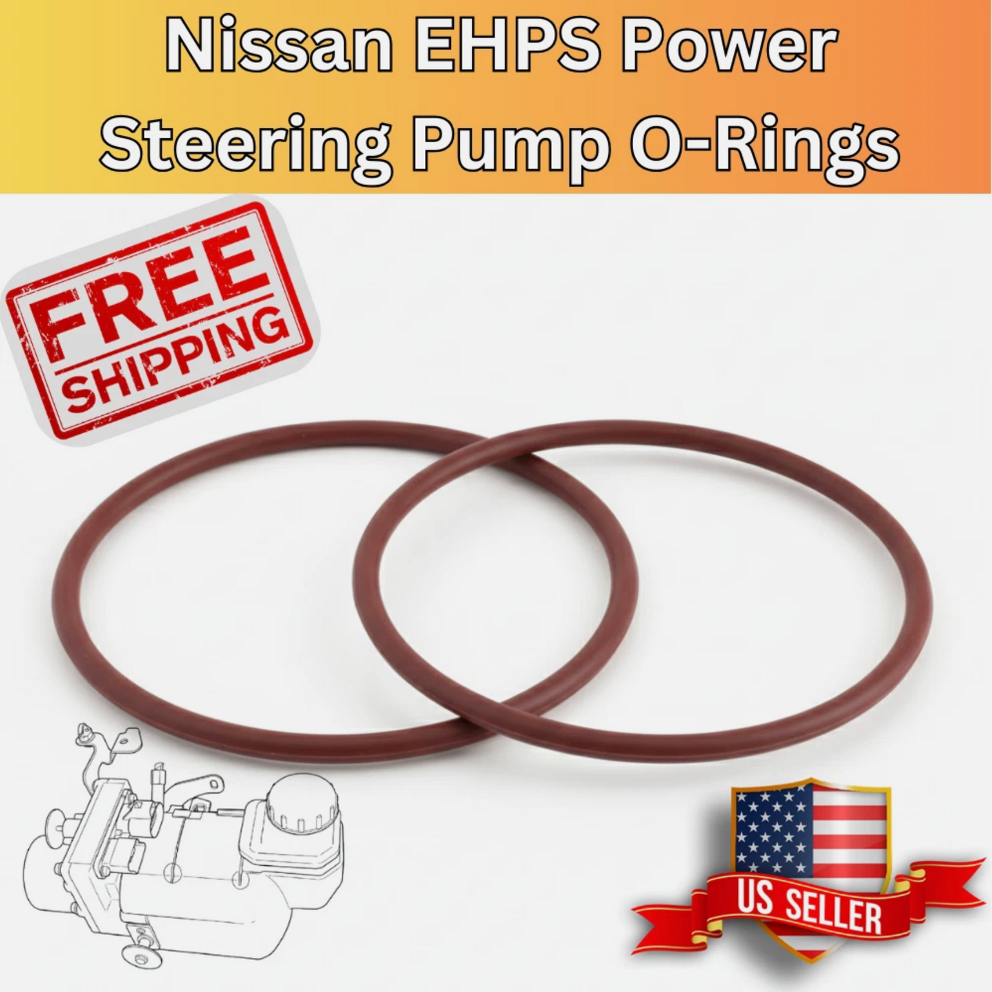 2011-2017 Nissan Quest EHPS Power Steering Pump O-Ring Repair Kit Improved