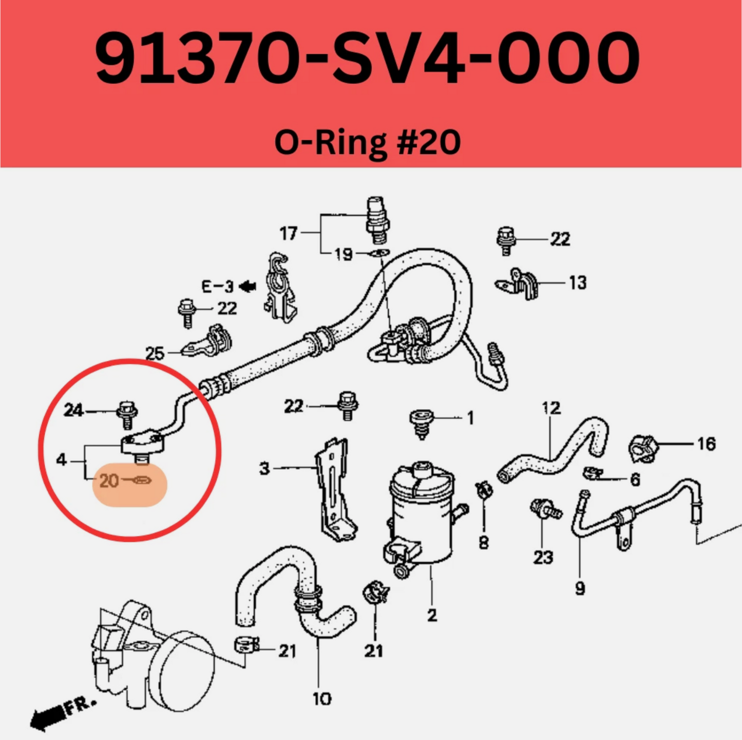 HONDA ACURA POWER STEERING PUMP INLET & OUTLET O-RING SEALS NEW 2PC KIT NEW P/S