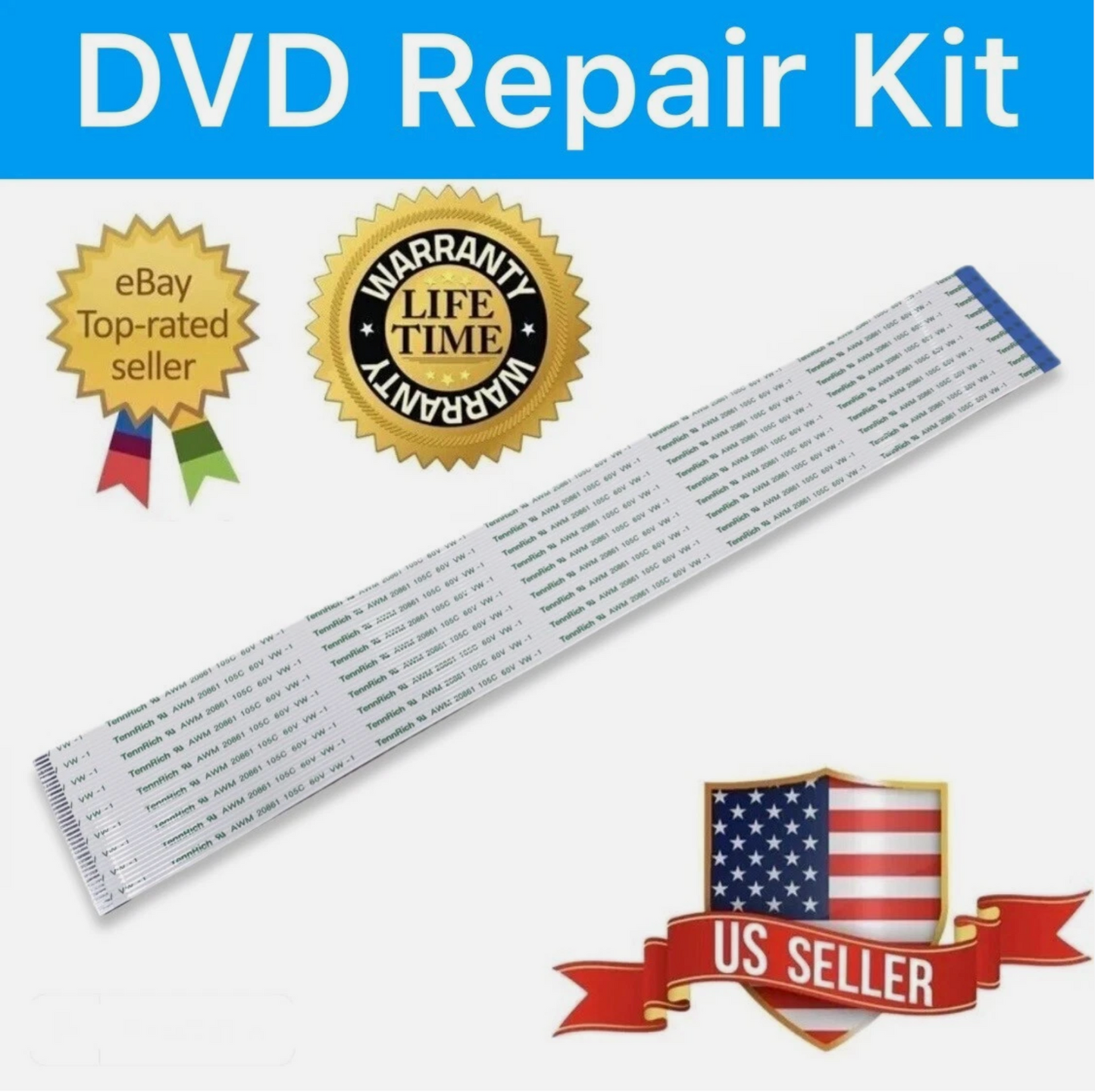 Rear VES Screen Cable 07-12 Caravan Dodge Ram Chrysler Town & Country repair DVD